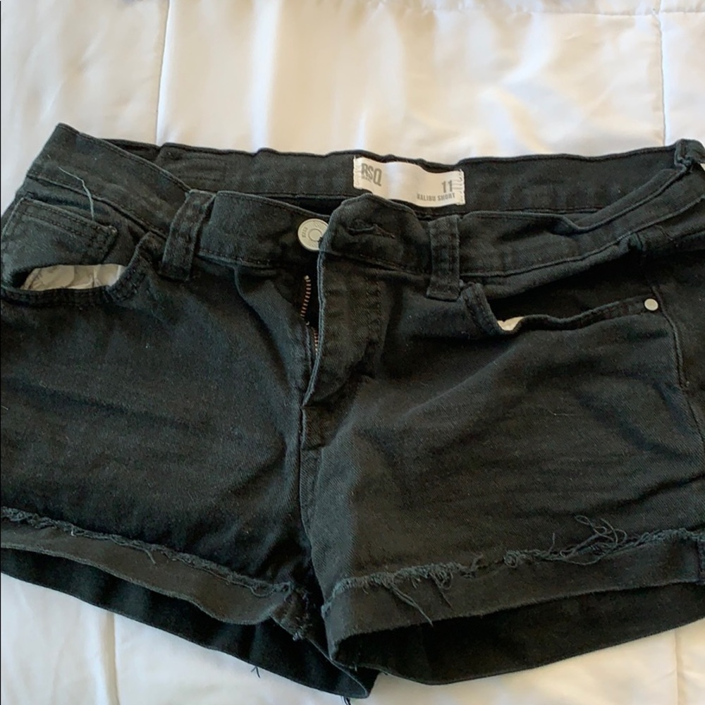 Black Jean Shorts